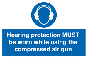 Hearing protection MUST be worn while using the compressed air gun